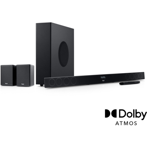 Teufel CINEBAR 11 voor Dolby Atmos "2.1-set" Surround sound 3D-geluid Bluetooth® Draadloze subwoofer Zwart