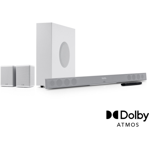 Teufel CINEBAR 11 voor Dolby Atmos "2.1-set" Surround sound 3D-geluid Bluetooth® Draadloze subwoofer Wit
