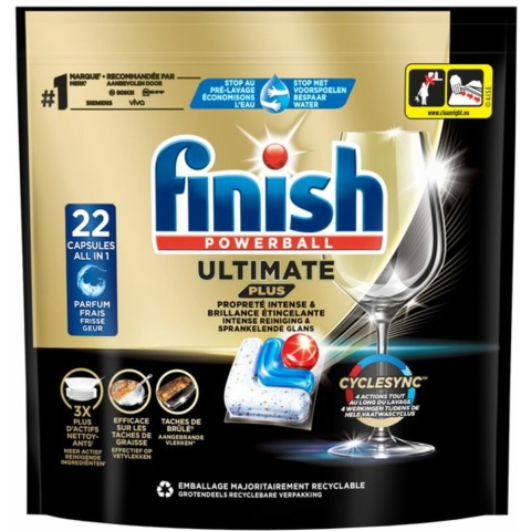 Finish Ultimate Plus Vaatwastabletten Regular 22 stuks