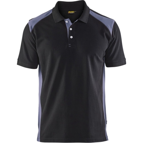 Blåkläder Poloshirt Pique 33241050 | Zwart/Grijs | Maat M - 7330509396629