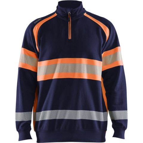 Blåkläder High-Vis Sweater 35531158 | Marineblauw/Oranje | Maat XL - 7330509830741