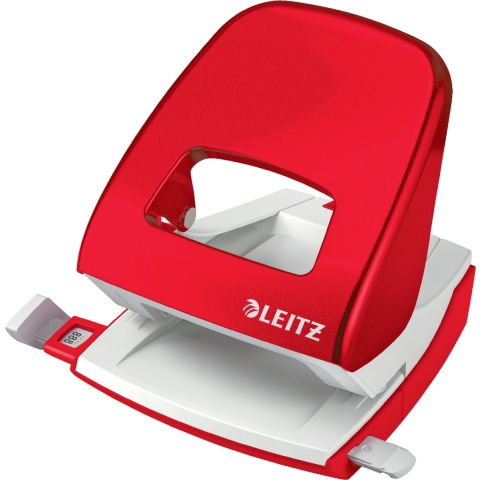 Leitz 50081026 Bureauperforator Rood-wit Instelformaat (max.): DIN A4 30 vel (80 g/m²)
