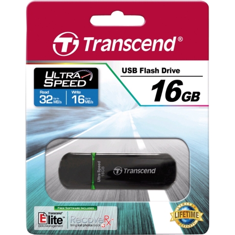 Transcend JetFlash® 600 USB-stick 16 GB Groen TS16GJF600 USB-A 2.0