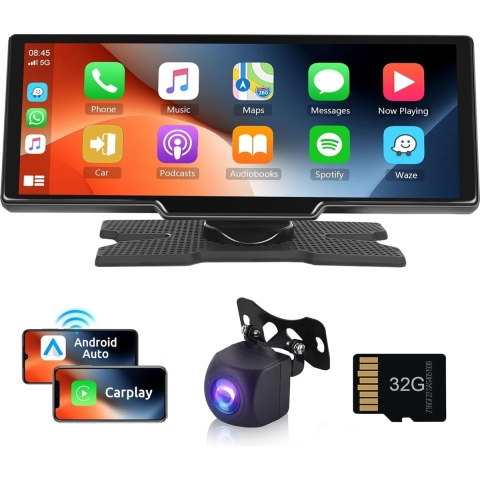 Rimoody - Draadloze Apple Carplay Autoradio - 10,26"IPS Touchscreen - Inclusief Achteruitrijcamera
