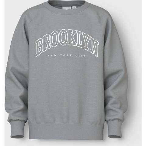 Name It Sweatshirt - NkmVion - Ultimate Grey/Brooklyn Nieuw - Name It - 9-10 jaar (134-140) - Sweatshirt