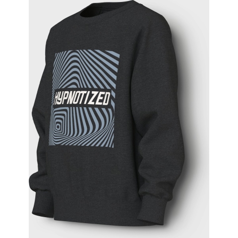 Name It Sweatshirt - NkmVion - Black/Gehypnotiseerd - Name It - 9-10 jaar (134-140) - Sweatshirt