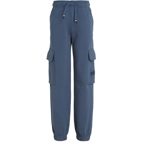 Tommy Hilfiger Joggingbroek - Varsity Embr Cargo - Egeïsche Zee  - Tommy Hilfiger - 14 jaar (164) - Joggingbroek