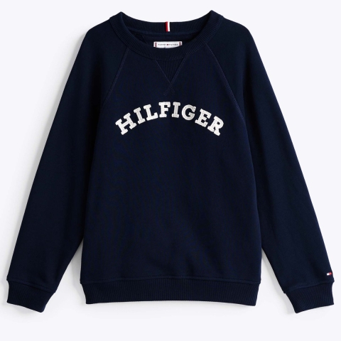 Tommy Hilfiger Sweatshirt - Dark Nacht Navy m. Wit - Tommy Hilfiger - 16 jaar (176) - Sweatshirt