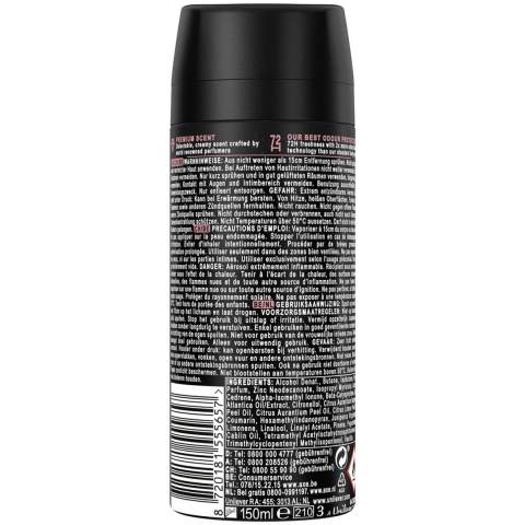 3x Axe Deodorant Bodyspray Cocoa Velvet 150 ml