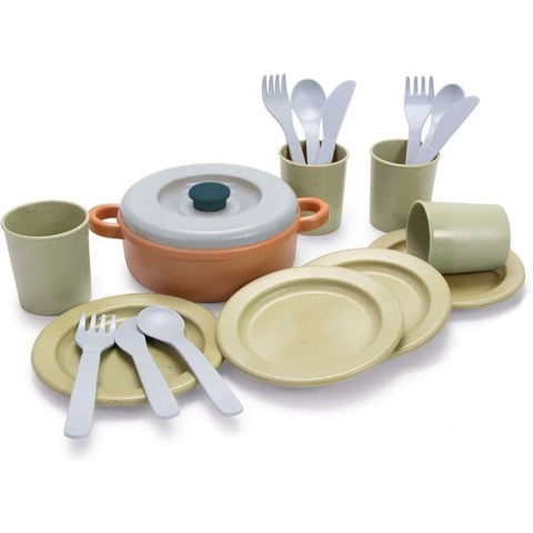 Dantoy BIO Plastic Bestek-Set - 22 Onderdelen - Dantoy - OneSize - Speelgoed