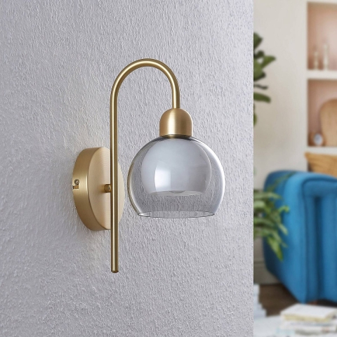 Lucande - Mylah Wandlamp Brass