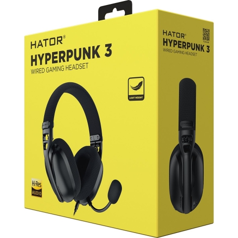 HATOR Hyperpunk 3 Wired Gaming Headset Zwart