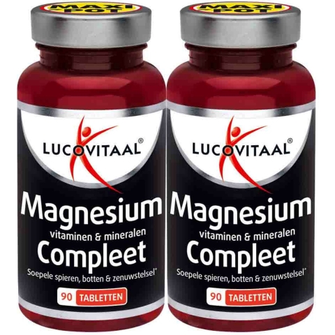 Gratis Verzending: 2x Lucovitaal Magnesium Vitaminen&Mineralen Compleet 90 Tabletten