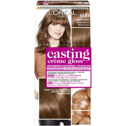 2x L'Oréal Casting Crème Gloss Semi-Permanente Haarkleuring 600 Donkerblond