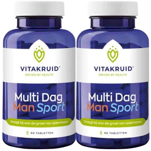 Gratis Verzending: 2x Vitakruid Man Sport Multi Dag 90 tabletten