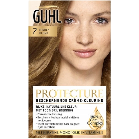 3x Guhl Beschermende Cremekleuring 7 Middenblond