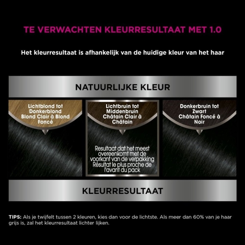 3x Garnier Olia Permanente Crèmekleuring 1.0 Zwart
