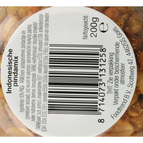 9x Verse Klassenoten Indonesische Pindamix 200 gr