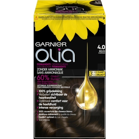 3x Garnier Olia Permanente Crèmekleuring 4.0 Bruin