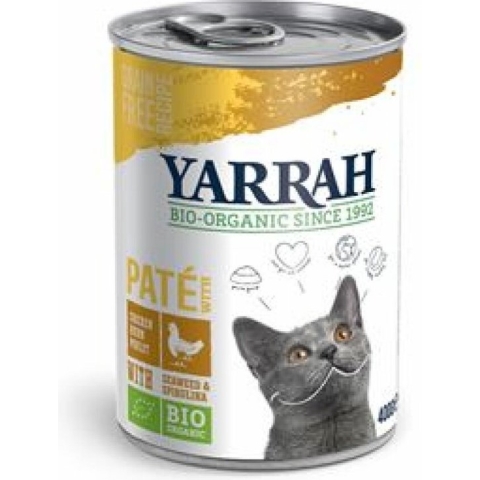Yarrah - Natvoer Kat Blik met Kip Bio - 12 x 400 g NL-BIO-01