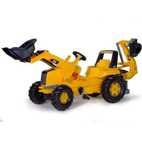 Rolly Junior CAT Traptractor - Inclusief voor- en achterlader - Buitenspeelgoed - Tractor Speelgoed