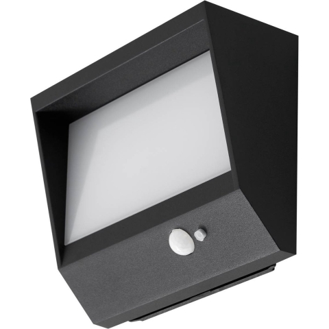 Lucande - Dava Zonnecel Wandlamp W/Sensor H14 Zwart