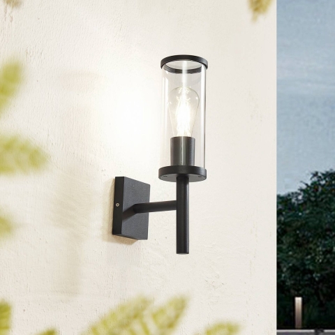 Lucande - Zanta Buiten Wandlamp H39 IP54 Zwart