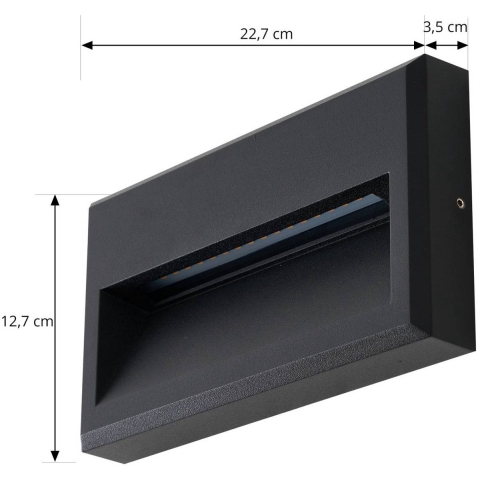 Lucande - Weno LED Buiten Wandlamp Zwart
