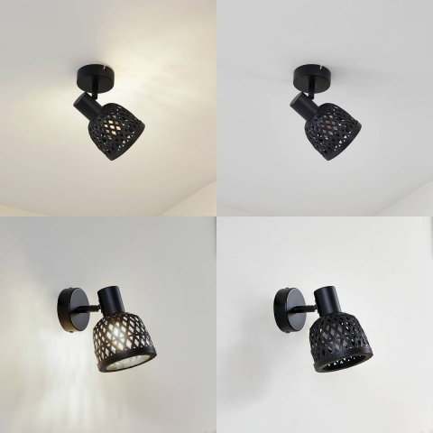 Lindby - Eskil Wandlamp Ø10 Zwart