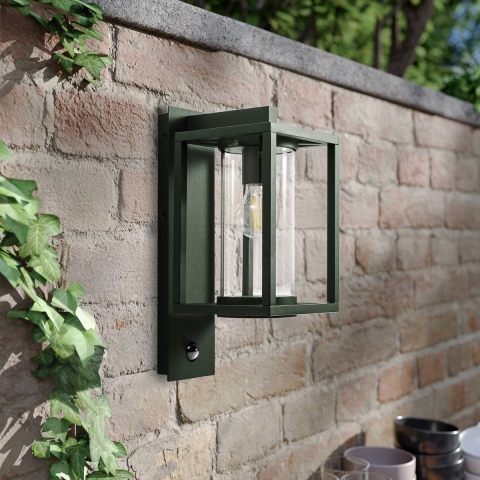 Lucande - Ferda Hanging Buiten Wandlamp w/Sensor Donker Groen