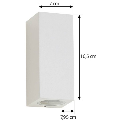 Lucande - Xava Buiten Wandlamp Up/Down Wit