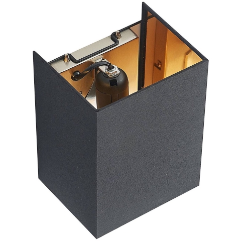 Lindby - Lukani Wandlamp Black/Gold/Nickel