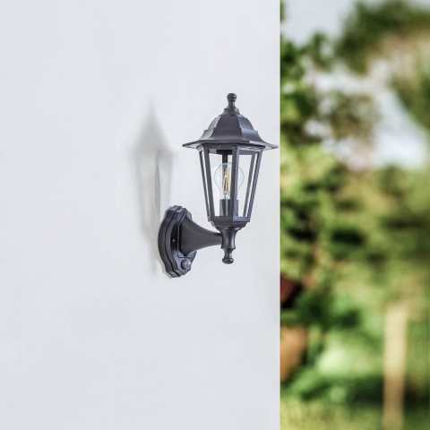 Lindby - Nane Buiten Wandlamp w/Sensor Black