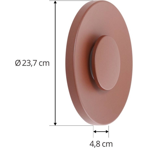 Lucande - Kayana LED Buiten Wandlamp Ø23,7 Roest