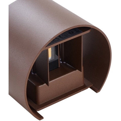 Lindby - Nivar Round LED Buiten Wandlamp Rust Brown