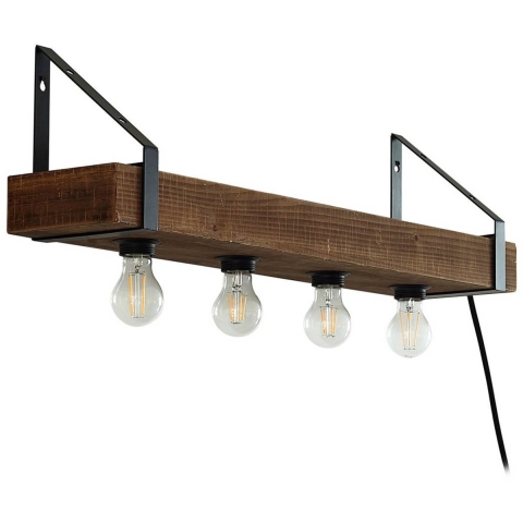 Lindby - Vatana Wandlamp w/USB Hout