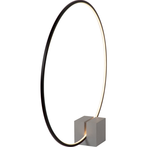 Lucide Cirkelis - Tafelllamp - 80 X 14 X 83 Cm - 24W Dimbare LED Incl. - 3 Stapdimmer - Grijs En Zwart