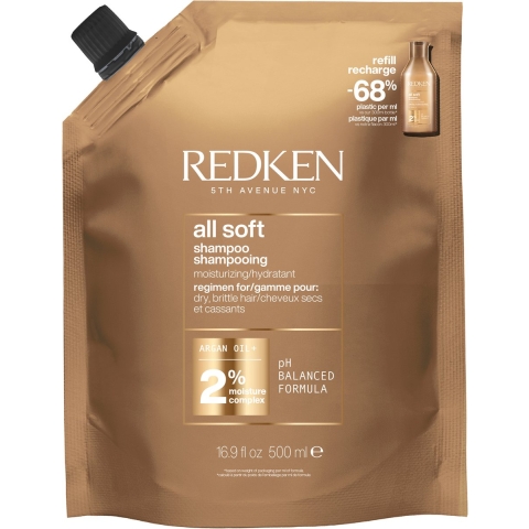 Redken All Soft Shampoo Refill Hydrateert 500ml