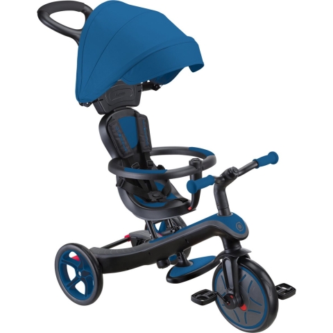 Driewieler - Globber Trike 4 in 1 in Blue - blauw - 4in1 converteerbaar - met duwstang - vanaf 10 ma