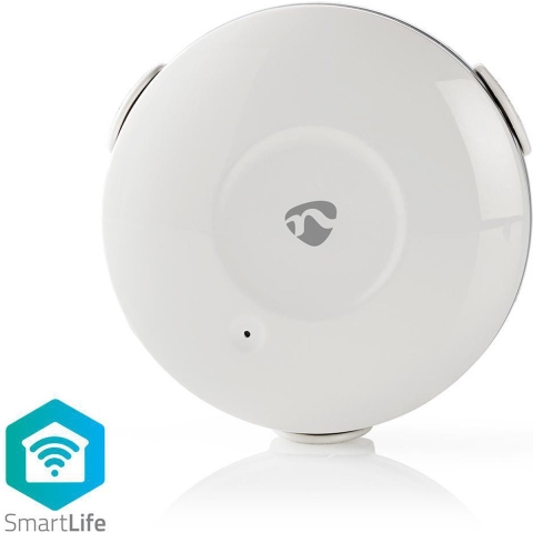 Nedis SmartLife Water Detector - Wi-Fi - Batterij Gevoed - Verlenging inbegrepen - Max. batterijduur: 24 Maanden - 50 dB - Wit