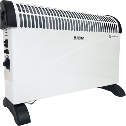 ElixPro Elektrische kachel - convectorkachel 3 Standen - 750 1250 2000Watt - Turbofunctie - Overhittingsbeveiliging - Wit