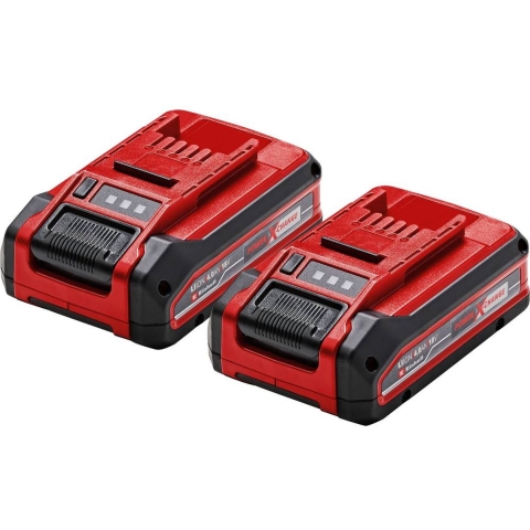 Einhell Twinpack 4.0 Ah Plus Accu - Power X-Change - 18 V/Li-ion - 2x 4.0 Ah accu - Max. vermogen: 900 W - Active Accu Management Systeem