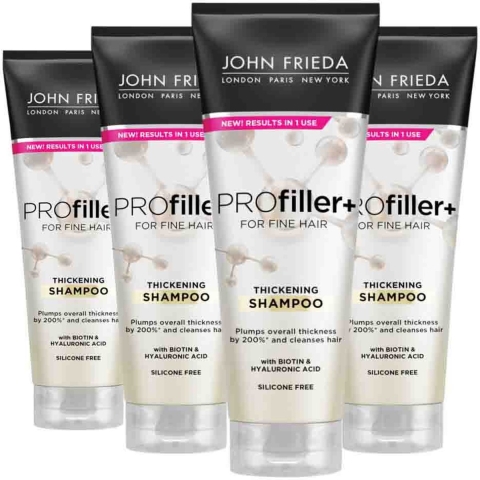 4x John Frieda PROfiller+ Thickening Shampoo 250 ml