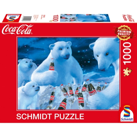 Coca Cola IJsberen, 1000 stukjes - Puzzel