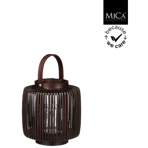 Mica Decorations Harvard Windlicht 23x20 cm Bruin