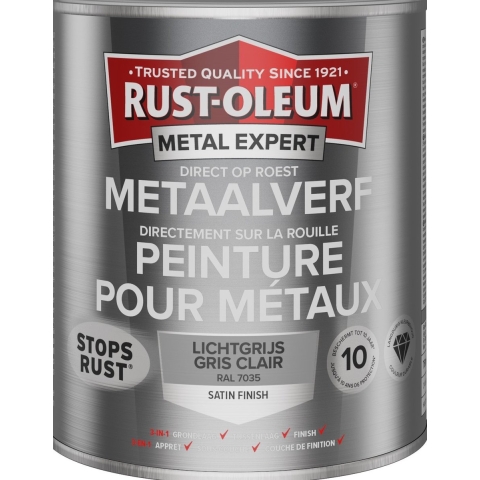 Rust-Oleum MetalExpert Zijdeglans - RAL 7035 Lichtgrijs - 400ml