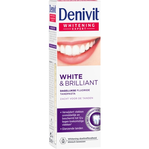 6x Denivit Tandpasta White en Brilliant 50 ml