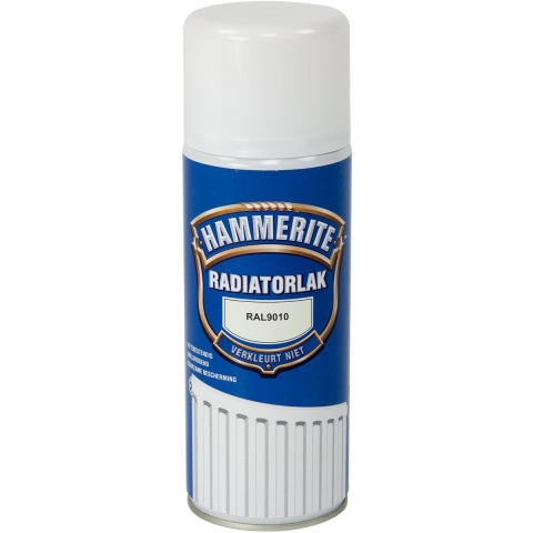 Hammerite Radiatorlak Aerosol - Zuiver Wit - 400ml