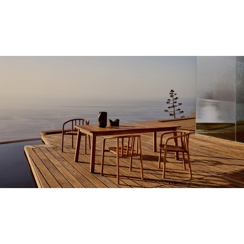 Kave Home Turqueta Uitschuifbare Tuintafel 220/294x100