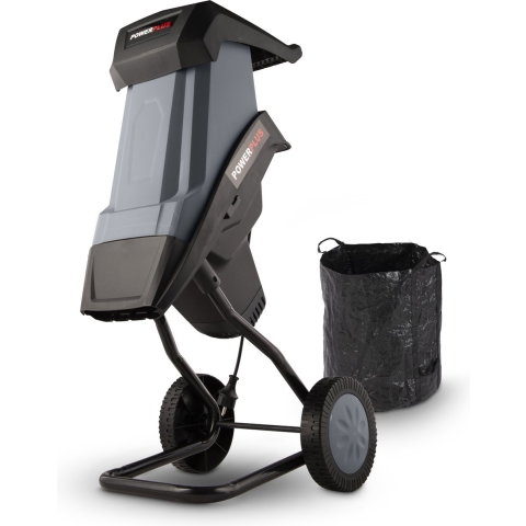 Powerplus POWEG5011 Elektrische Hakselaar Versnipperaar - 2400W - Max.Ø40mm - Incl. duwstok, wielen en 50L opvangzak - Heggen, bomen en haag - Tuinonderhoud